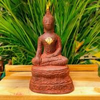 ราคา พระพุทธรูปปางสะดุ้งมาร งานเก่า มวลสารเนื้อหินศิลาแลง หน้าตัก5นิ้ว เก่าขลังผสมมวลสาร เข้มขลังงดงามหน้าบูชา (22139080449)