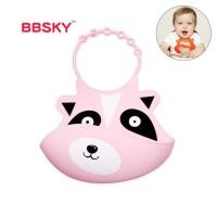 ราคา Silicone baby BIB ผ้ากันเปื้อนซิลิโคนสำหรับเด็ก ลายแร็กคูน (2888547587)