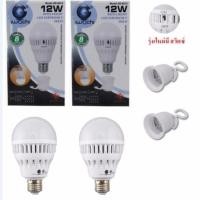ราคา หลอดไฟอัจฉริยะ อัตโนมัติ เมื่อไฟดับ แสงเดยไลท์ Iwachi Emergency LED12W 2 หลอด (641403741)