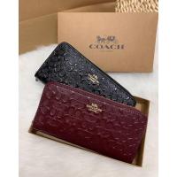ราคา COACH ACCORDION ZIP WALLET IN SIGNATURE กระเป๋าตังใบยาว (8049371620)