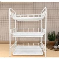 ราคา ชั้นคว่ำจานและแก้ว 3 ชั้น ชั้นวางของ พร้อมถาด (1263657107)