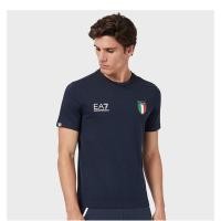 ราคา Emporio Armani/Armani EA7 เสื้อยืดแขนสั้น ผ้าฝ้าย ยืดหยุ่น สําหรับผู้ชาย (23105717907)