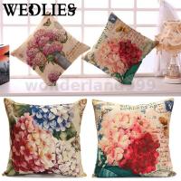 ราคา ปลอกหมอน ผ้าฝ้าย ผ้าลินิน ลายดอกไม้ สไตล์วินเทจ ขนาด 18 นิ้ว (19230064204)