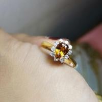 ราคา แหวนบุษราคัมบางกะจะล้อมเพชร (1807553681)