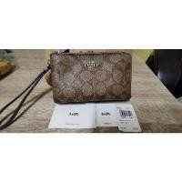 ราคา Coach​กระเป๋า​สตางค์​สีม่วงลายc (17490014131)