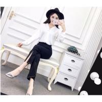 ราคา กางเกงขาม้า​ ผ่าข้างแต่งกระดุม​ ราคาถูกสุดๆ (9758144137)