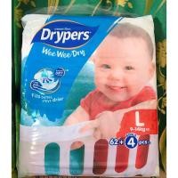 ราคา Drypers ผ้าอ้อมเด็กชนิดเทปกาว รุ่น Wee Wee Dry ไซส์ L จำนวน 62+4 ชิ้น/แพ็ค (5035109976)