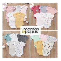 ราคา ถูกที่สุด 1 แพ็ค 5 ตัวบอดี้สูทเด็ก ชุดเด็ก เสื้อทารก mamas&papas (19870058306)