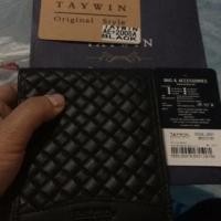 ราคา กระเป๋าสตางค์TAYWINแท้หนังลายถักดำ (7916069543)