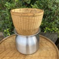 ราคา หวดนึ่งข้าวเหนียว/เย็บหวายแท้ สาน2ชั้น นึ่งข้าวสุกเร็ว ข้าวไม่แชะ สุกทั่วถึง งานเย็บหวายแท้ธรรมชาติ100% (4471148647)