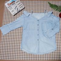 ราคา เสื้อเชิ้ตยีนส์เปิดไหล่ ป้าย Numsha Brand (20042037211)