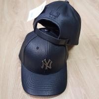 ราคา หมวก MLB CAP ดำหนัง PU (3114855355)
