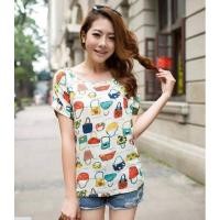 ราคา เสื้อชีฟองสวยๆลายกระเป๋า (23226067186)