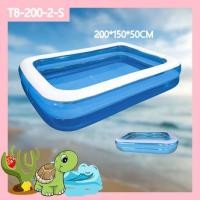 ราคา สระว่ายน้ำ สระว่ายน้ำเป่าลม 2-3ชั้น สระว่ายน้ำเด็ก อ่างน้ำเด็ก สระน้ำเป่าลมครอบครัวแบบสี่เหลี่ยม Supersaleรุ่นT8 (9013316630)