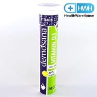 ราคา Demosana Vitamin D3 Apple Flavour 20 เม็ด ดีโมซานา วิตามินดี วิตามินดีสาม เม็ดฟู่ 20 เม็ด ( Exp. 8/2023 ) (13705722574)