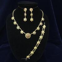 ราคา เครื่องประดับไทย ลายดอกพิกุล ชุดเล็ก ใส่เบาๆ เพชรสีหวานๆ (1047838550)