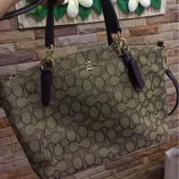 ราคา New!!! Coach พัดผ้า ขอบม่วงใหม่ (120151582)