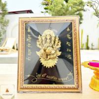 ราคา พร้อมส่ง กรอบรูป พระพิฆเนศ พร้อมบูชาเสริมดวงและความมงคล รูปปั้นนูนสูง กรอบรูปมงคล พระพิฆเนศ (23530745502)