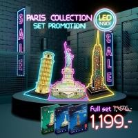 ราคา โปรโมชั่น จิ๊กซอว์ 3 มิติ [ Paris set ] Pisa Tower / Statue of Liberty / Empire State แบรนด์ Cubicfun ของแท้ 100% สินค้า (17315062896)