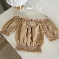 ราคา ส่งต่อเสื้อ Olivia crop เสื้อครอปเกาะอก จั้มแขน เสื้อเปิดไหล่ (21871499449)