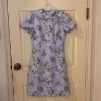 ราคา เดรสคอจีนสีฟ้า ลายดอกไม้ (4718258614)