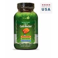 ราคา Irwin Naturals, 3-In-1 Carb Blocker, Maximum Strength, 75 Liquid Soft-Gels (3602148269)