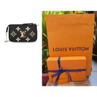 ราคา กระเป๋า LV Louis vuitton mini pochette accessories bicolor monogram empreinte ใหม่ แท้ unbox ได้เอง full set copy rec (16486221667)
