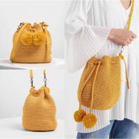 ราคา กระเป๋า charles & keith crochet drawstring bucket bag กระเป๋าผ้าถัก (23649069591)