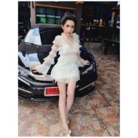 ราคา มินิเดรสต่อผ้ามุ้งแต่งระบายเป็นชั้นๆ ทั้งตัวสวยหวาน แขนยาวซีทรู ชุดดีไซน์เป็นทรงปล่อย (*)ของจริงผ้าลายจุด นะคะ (2781543288)