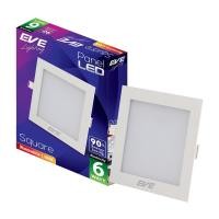 ราคา Chaixing Home โคมดาวน์ไลท์หน้าเหลี่ยม 3.5 นิ้ว LED 6 วัตต์ Warm White EVE LIGHTING รุ่น SQ Panel Light 6W WW สีขาว (10484337494)