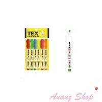 ราคา ปากกาไฮไลท์ ปากกาเน้นข้อความ หัวตัด แพ็ค 6 ด้าม คละสี TEX (6162046004)