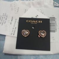 ราคา ต่างหูหัวใจ แบรนด์ coach แท้ 100% (2277156177)
