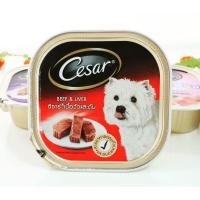 ราคา Cesar ซีซาร์®อาหารสุนัขชนิดเปียก แบบถาด รสเนื้อวัวและตับ 100กรัม Exp.19/11/21 (5868537336)