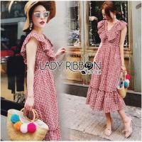 ราคา เสื้อผ้าแฟชั่นสไตล์เกาหลี ชุดเดรสยาว Dress ชุดเดรสสวยเพรียวสุดชิค Size S สีแดงพร้อมส่ง สวยเหมือนแบบ (1219511517)