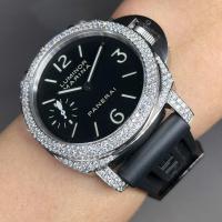 ราคา นาฬิกามือสอง ของแท้ PANERAI 111 ฝังเพชรเต็ม ระบบไขลาน ลิมิเตต หมายเลข P11xx /1700 ขนาดตัวเรือน 44mm (7242980418)