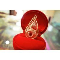 ราคา จี้พญานาคชุบทองพลอยสีแดง (363087597)