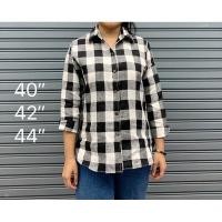 ราคา ส่งฟรีเสื้อลินินแท้ เชิ้ตลินินแท้ ลายสก๊อต เสื้อแขนยาว ลินินแท้100% (3870465481)