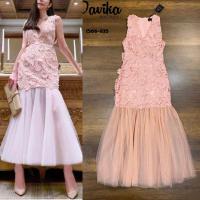 ราคา ป้าย Davika เดรสลูกไม้สีชมพูโทนสีลูกพีชสวยหวาน ผ้าลูกไม้เนื้อดีดอกได้3Dโดดเด้ง (4256290267)