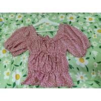 ราคา เสื้อลายดอกสีชมพู หวานๆ น่ารัก มือสอง (20625347542)