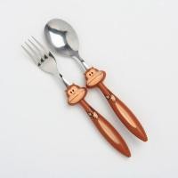 ราคา ช้อนส้อมเด็ก สเตนเลส ด้ามพลาสติก ลายการ์ตูน เสือ/หมู/ลิง/วัว (9007568616)