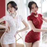 ราคา ชุดคอสเพลย์กี่เพ้าลูกไม้ซีทรูเซ็กซี่ Sexy ชุดนอนไม่ได้นอน (7740344249)