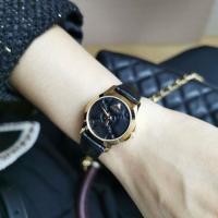 ราคา Gucci G-Timeless Black Dial Black Leather Ladies Watch (2861575066)