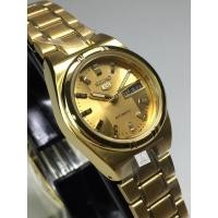 ราคา นาฬิกา ไซโก้ ผู้หญิงเรือนทอง Seiko 5 รุ่น SYM600K Automatic Women Watch ตัวเรือนและสายแสตนเลสชุบทอง หน้าปัทม์สีทอง (5140483698)