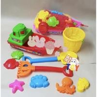 ราคา ชุดเล่นทรายถังพร้อมอุปกรณ์ตักทราย ถังตักทราย ชุดตักทราย 9297 (7318874529)