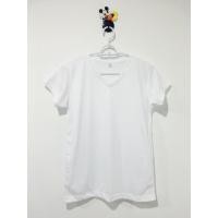 ราคา เสื้อยืดสีขาว คอวี size s (44317853)