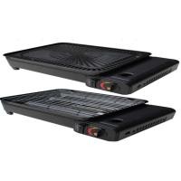 ราคา CLOSE เตาแก๊สพกพาพร้อมกระทะปิ้งย่าง 1 หัวเตา 43x28x11.2 ซม. DZS-011A สีดำ (21385719549)