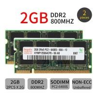 ราคา Hynix 2PCS 2GB DDR2 800MHz RAM PC2-6400 2Rx8 200Pin CL6 SODIMM LAPTOP Memory NOTEBOOK RAM AD22 (2246984670)