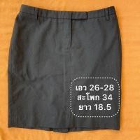 ราคา เสื้อผ้ามือสอง กระโปรงมือสอง กระโปรงทรงเอสีดำ สภาพใหม่มากๆ (2955179391)