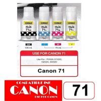 ราคา หมึกเติม CANON GI-71 ดำ - สี COMAX เกรดพรีเมียม ดำ135 ml-สี 70 ml.ใช้แทนเบอร์ สำหรับ Canon PIXMA G1020/G2020/G3020 (6699321430)