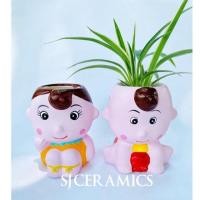 ราคา กระถางเซรามิค กระถางรูปเด็ก ตุ๊กตาเซรามิค กระถางตุ๊กตา กระถาง กระบองเพชร เซรามิคกระถาง (11104671623)